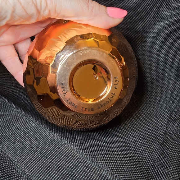 Fun disco ball beverage bottle, screw on top. Plastic copper color design. - Picture 3 of 4